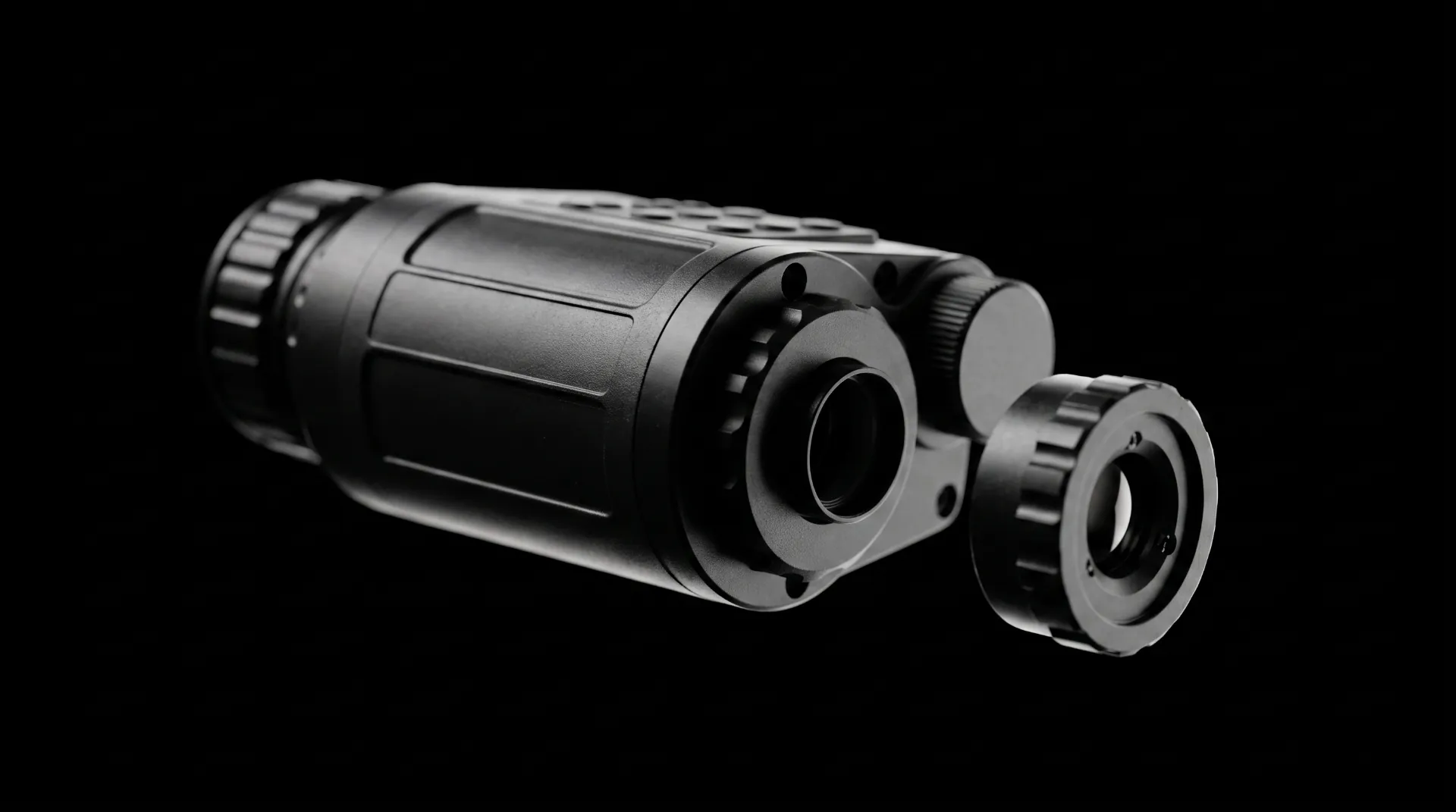 PREDATOR body with both 4mm wide-angle and 13mm distance objective lenses